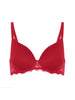 Caresse 3D Plunge Contour Bra - Tango Red