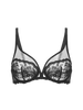 Intrigue Full Cup Plunge Bra - Black