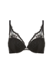 Intrigue Triangle Push Up Bra - Black