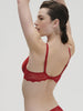 Caresse 3D Plunge Contour Bra - Tango Red