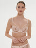 Saga Full Cup Plunge Bra - Pink Nude