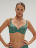 Saga Full Cup Plunge Bra - Garden Green