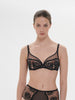 Intrigue Full Cup Plunge Bra - Black