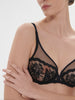 Intrigue Full Cup Plunge Bra - Black