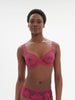 Intrigue Full Cup Plunge Bra - Disco Pink