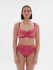 Intrigue Half Cup Bra - Disco Pink